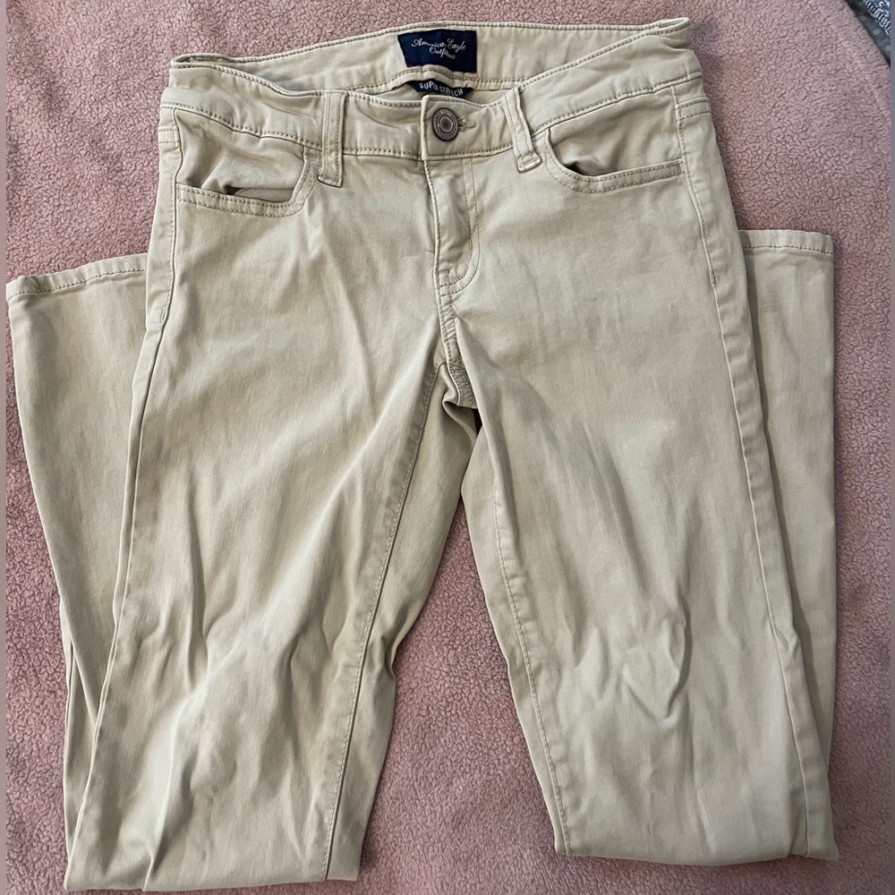 American Eagle Outfitters khaki-colored jeans